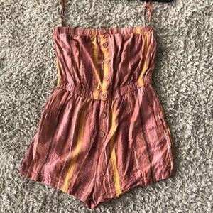 UO Striped Strapless Romper